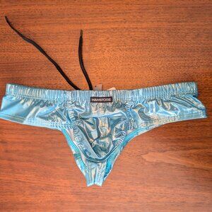 Manstore Beach Club Shiny Cheeky Swim Brief Petrol